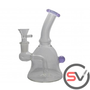 BENT NECK GUMDROP GLASS WATER PIPE 6inch